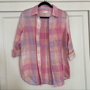 GAP Plaid Button Up
